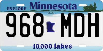 MN license plate 968MDH