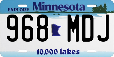 MN license plate 968MDJ