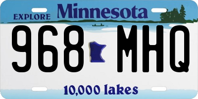 MN license plate 968MHQ