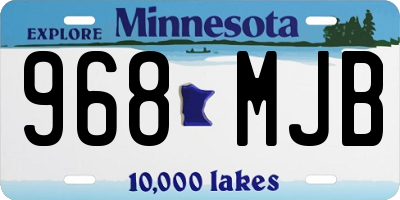 MN license plate 968MJB