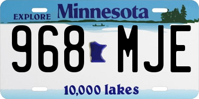 MN license plate 968MJE