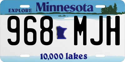 MN license plate 968MJH
