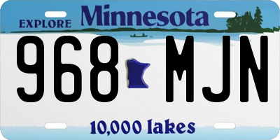 MN license plate 968MJN