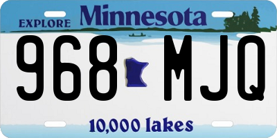 MN license plate 968MJQ