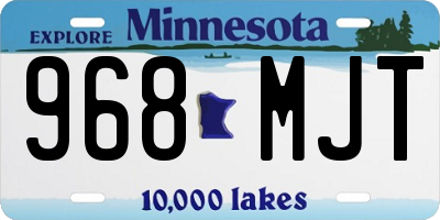 MN license plate 968MJT