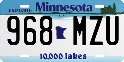 MN license plate 968MZU