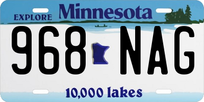 MN license plate 968NAG
