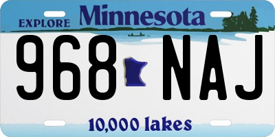 MN license plate 968NAJ