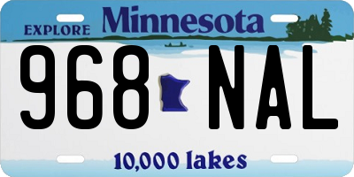 MN license plate 968NAL