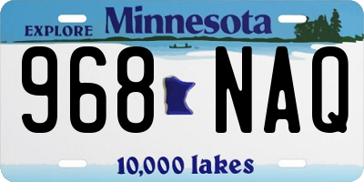 MN license plate 968NAQ