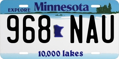 MN license plate 968NAU