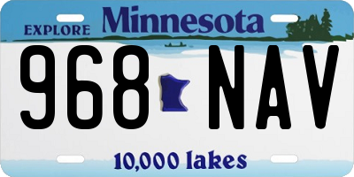 MN license plate 968NAV