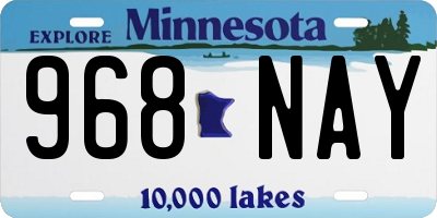 MN license plate 968NAY