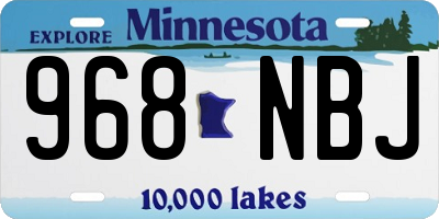 MN license plate 968NBJ