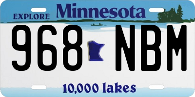 MN license plate 968NBM