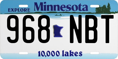 MN license plate 968NBT