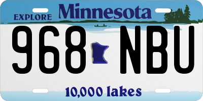 MN license plate 968NBU