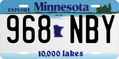 MN license plate 968NBY