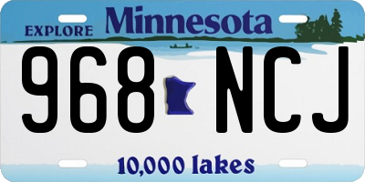 MN license plate 968NCJ