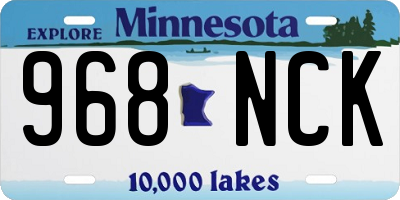 MN license plate 968NCK