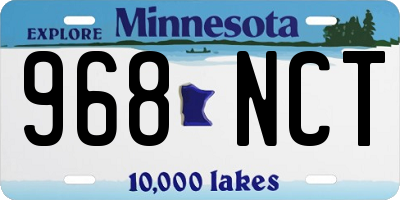 MN license plate 968NCT