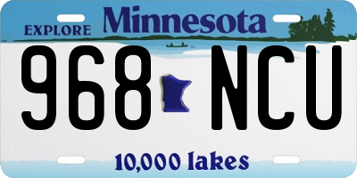 MN license plate 968NCU