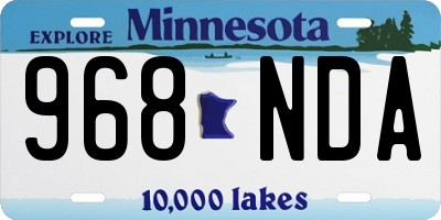 MN license plate 968NDA