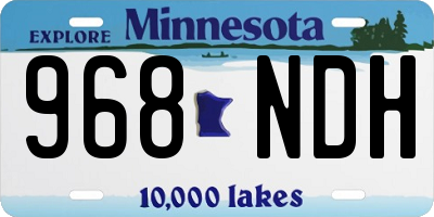 MN license plate 968NDH