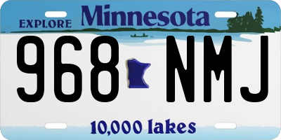 MN license plate 968NMJ