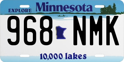 MN license plate 968NMK