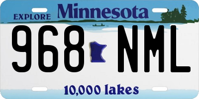 MN license plate 968NML