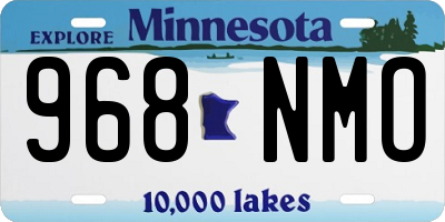 MN license plate 968NMO