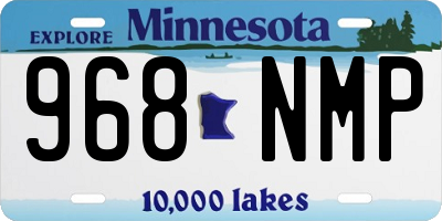 MN license plate 968NMP