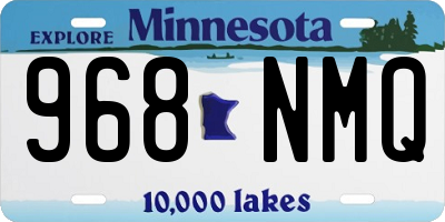 MN license plate 968NMQ
