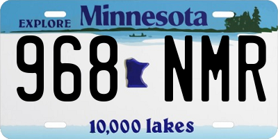 MN license plate 968NMR