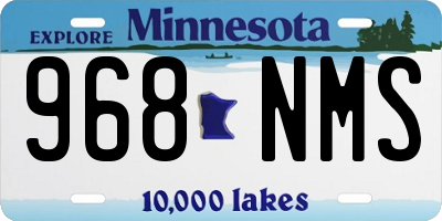 MN license plate 968NMS