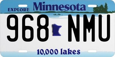 MN license plate 968NMU