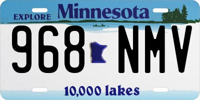MN license plate 968NMV