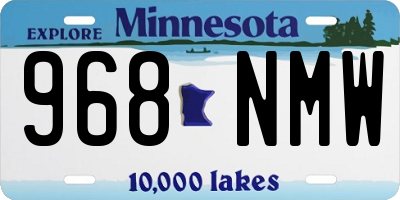 MN license plate 968NMW
