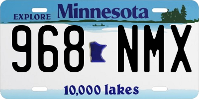 MN license plate 968NMX