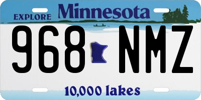 MN license plate 968NMZ