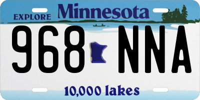 MN license plate 968NNA