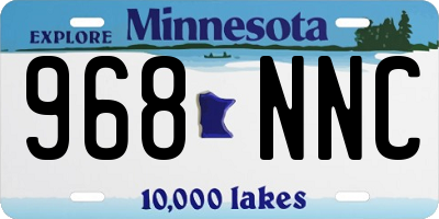 MN license plate 968NNC