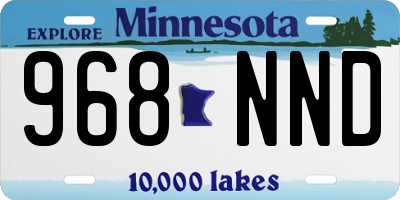 MN license plate 968NND