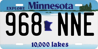 MN license plate 968NNE