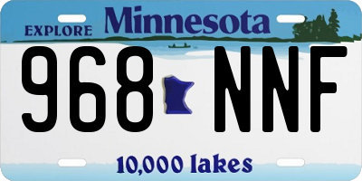 MN license plate 968NNF