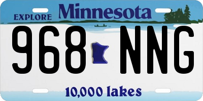 MN license plate 968NNG