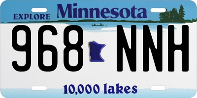 MN license plate 968NNH