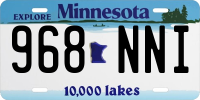MN license plate 968NNI