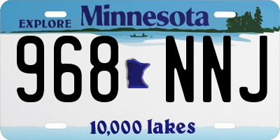 MN license plate 968NNJ
